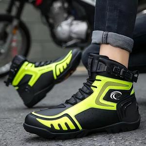 Üretici özel OEM yüksek kalite kapalı profesyonel spor pamuk kumaş motosiklet ayakkabı - Product Image 5