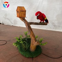 Perroquet animatronique grandeur nature 1,3 m, oiseau robot réaliste, macao électronique parlant avec capteur de mouvement pour la décoration de jardin et de patio