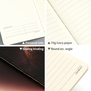 Fabrika sevimli evren B5 A5 yumuşak kapak dikiş ciltleme dizüstü okul için özel kaplı noktalı dergi - Product Image 3