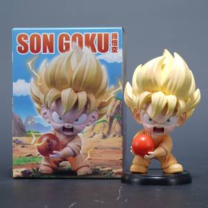 Figurine en PVC <span class=keywords><strong>Super</strong></span> Saiyan Kid Goku version Q avec base Dragoned Balled, boîte de couleur pour décoration d'intérieur et cadeau, collection d'<span class=keywords><strong>anime</strong></span> DBZ - Product Image 2