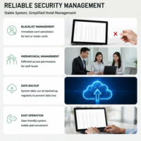 Cerradura Inteligente para Puertas de Hotel con Sistema de Software de Gestión Hotelera Inteligente