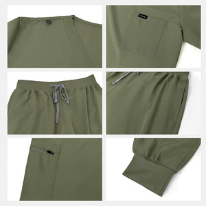 Ensemble d'uniformes infirmiers <span class=keywords><strong>de</strong></span> qualité supérieure, durable, avec plusieurs poches pour les outils médicaux, options <span class=keywords><strong>de</strong></span> taille et <span class=keywords><strong>de</strong></span> couleur personnalisées pour les hôpitaux et les maisons <span class=keywords><strong>de</strong></span> <span class=keywords><strong>retraite</strong></span> - Product Image 5