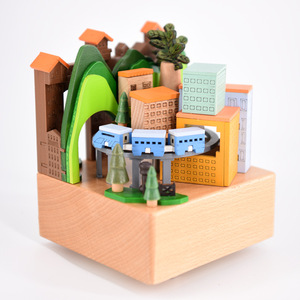 Sempre luminosa nuova città magica del vento carosello <span class=keywords><strong>in</strong></span> <span class=keywords><strong>legno</strong></span> carosello del treno per regali di festa compleanni san valentino natale - Product Image 1