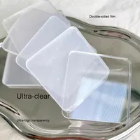 Vente en gros DIY Acrylique Réfrigérateur Aimant Super Transparent Panneau Fort 5cm Carré Patch Moderne Vierge Étiquette de Prix Personnalisable