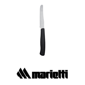 Cuchillo de Mesa Ergonómico Marietti con Mango Negro, Hoja Afilada y Dentada, Suministros para Restaurantes y Catering al por Mayor - Product Image 3