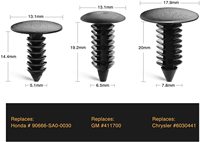 146 pièces de clips de fixation universels QEEPEI en plastique de haute qualité pour pare-chocs, nouveau assortiment, garantie 6 mois