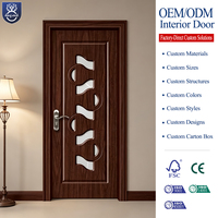 Puerta Interior de Madera con Acabado Moderno, Diseño MDF, Resistente al Viento, Apertura Lateral, para Dormitorio