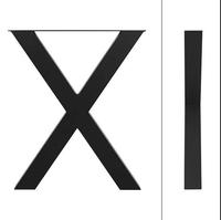 Pieds de table modernes en X, en acier forgé, pour tables basses et de salle à manger, pieds en fonte, pour chaises, armoires, meubles de salon et de chambre