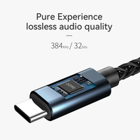 Adaptateur DAC AMP USB TRN TE+ Type-C mâle vers 3,5 mm femelle, câble audio 8 cœurs plaqué argent, 32 bits/384 kHz, amplificateur pour écouteurs