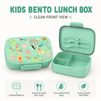 Boîte à lunch scolaire pour la rentrée des classes, boîte bento étanche à trois compartiments en matériau de qualité alimentaire pour enfants, idéale pour l'export.