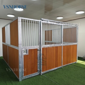 Di alta qualità HDG stalla del cavallo porta d'ingresso con fieno Rack all'ingrosso durevole modulare prefabbricato cavallo kit stabile per fienile equestre - Product Image 4