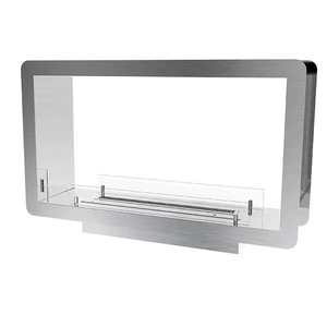<span class=keywords><strong>Cheminée</strong></span> à gaz intérieure en acier autoportante de luxe moderne avec porte en verre de haute qualité <span class=keywords><strong>Insert</strong></span> à l'éthanol pour hôtels - Product Image 3