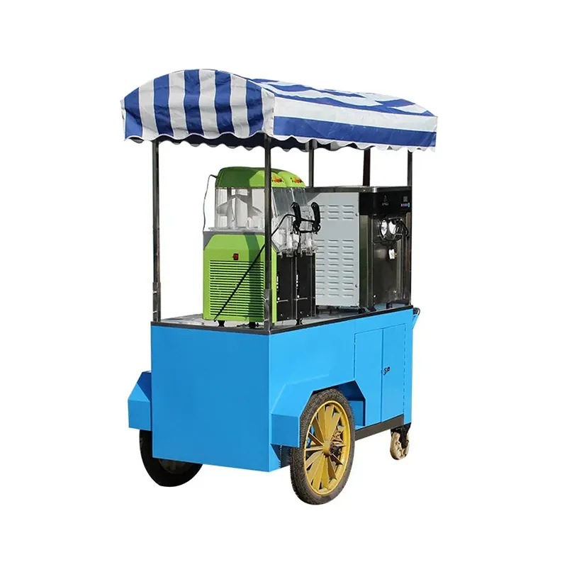 JX-IC160 Mobileハンドプッシュアイスクリーム/ジュース食品カート販売のため