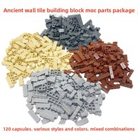 Bloques de Construcción de Pared de Partículas Pequeñas de Plástico ABS, Diseño a Cuadros, 1X2 1X4, Paquete a Granel, Temática de Animales y Naturaleza, Edades 14+