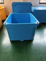 Bacs à poisson de stockage en plastique industriel emboîtable à caractéristique thermique 1000L Conteneurs empilables pour la logistique, le transport et l'utilisation alimentaire Bac à poisson isolé