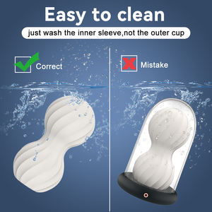 加热自慰杯，带9种振动模式可调环男性摇摆器，带柔软逼真通道男性性玩具 - Product Image 6