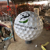 Grandes sculptures 3D en résine de balles de golf, art extérieur écologique pour parcs sportifs et zones de fitness, décoration intérieure