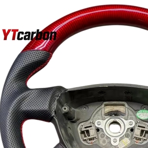 YTcarbon pour Passat B5.5 3BG <span class=keywords><strong>W8</strong></span> Golf 4 <span class=keywords><strong>Bora</strong></span> T5 Jetta pièces automobiles accessoires intérieurs de voiture personnalisé imiter le volant en acajou - Product Image 2