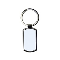 Hot Selling Promotion Custom ized Design DIY Schlüssel ring Sublimation Blank Metall Rechteck Schlüssel bund