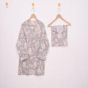 Ensemble de pyjama floral à prix de gros - Vêtements de nuit en coton artisanal, pyjama d'été bohème pour femme et tenue de détente, idéal comme cadeau - Product Image 2