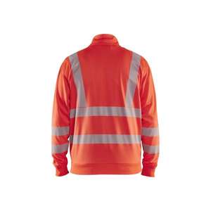 BLAKLADER - 356325385500S Sweat Hi-Vis Full-zip Rouge-EAN 7330509832356 HI-VIS WORKWEAR - Product Image 2