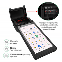 Collecteur de données portable PDA 6 pouces Android 12 Imprimante d'étiquettes thermique intelligente 58mm intégrée pour appareils Android