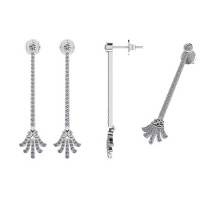 Elegant Radiant Sterling Silver Butterfly Shape Hip Hop Style Moissanite <b>Earring</b> for Women Designed Stunning Fashion Perfect - Product Image 5