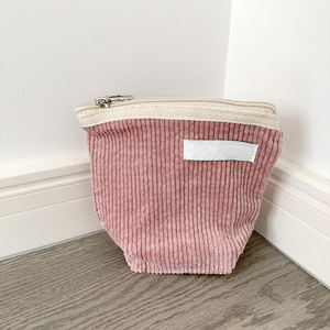 Eco Corduroy <b>Makeup</b> Bag Supplier Black Cosmetic Bag <b>Makeup</b> <b>case</b> <b>Organizer</b> - Product Image 2