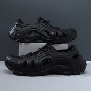 Men's Hollow EVA <b>Clogs</b> Thick Sole Breathable Outdoor Beach Sandals Closed Toe Summer Wear - Product Image 3