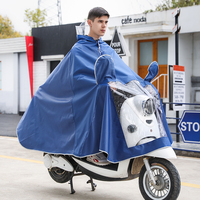 Manteau de pluie bleu à capuche, collection 100% de haute qualité, imperméable, pour adultes, véhicule électrique, poncho