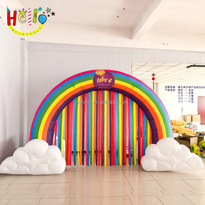 قوس هوائي قابل للنفخ على شكل سحابة ملونة، قوس قزح صغير - Product Image 3