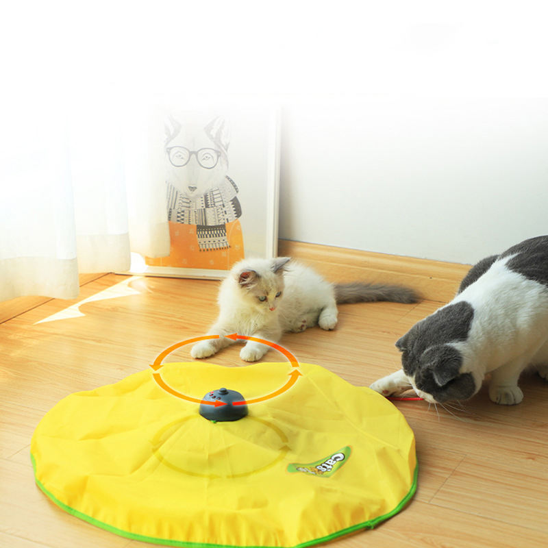 Electric Cat Toys Smart Funny Cat Hunting Toys Automatic Rotate ...