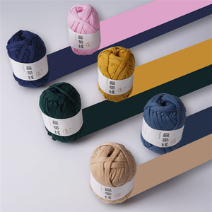 Plat bande gaze grossier boule de laine main DIY tricoter panier de rangement poignet sac Crochet matériel sac Tricot À La Main Fil - Product Image 3