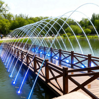 Boquilla de Fuente Laminar de Acero Inoxidable con Chorro de Agua Suave y Luz LED RGB para Jardín, Piscina, Hotel y Proyectos de Paisajismo