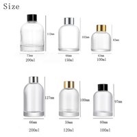 Diffuseurs de parfum en roseau Veyes de luxe, flacons en verre, prix d'usine, 100 ml, 120 ml, 150 ml, 200 ml, flacon en verre pour diffuseur d'arômes