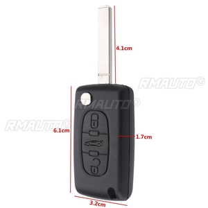 Coque de clé plip 3 boutons avec lame pour Citroën Berlingo et Peugeot - Product Image 2