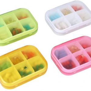 Boîte à pilules portable à 6 compartiments en forme de croix, organiseur de pilules de voyage en plastique durable pour le stockage hebdomadaire des médicaments - Product Image 1