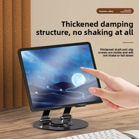 Support de support de téléphone pour tablette rotatif à 360 degrés en alliage métallique pliable réglable Portable pour bureau