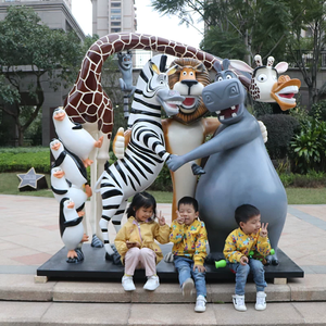 Estatuas de Animales de la Selva a Tamaño Real Personalizadas, Grandes Estatuas de Jirafa y <span class=keywords><strong>Elefante</strong></span> de Resina y Fibra de Vidrio para Safari, en Venta - Product Image 4