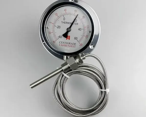 Thermomètre <span class=keywords><strong>capillaire</strong></span> analogique en verre Y100, capteur de température 0-650 ℃   Boîtier de 100 mm, longueur de 3 m, OEM ODM - Product Image 3