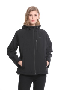 Veste chauffante Slim Fit bon marché pour <span class=keywords><strong>femme</strong></span>, conception élégante avec doublure <span class=keywords><strong>polaire</strong></span>, grande taille, avec capuche détachable, Pack de batteries - Product Image 6