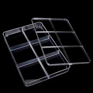 Jewelry <b>storage</b> <b>box</b> <b>with</b> <b>lid</b>, transparent acrylic <b>small</b> compartment <b>box</b>, jewelry display tray, crystal <b>box</b> - Product Image 2