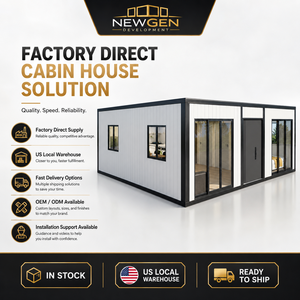 Casa Contenedor Modular Prefabricada Moderna NewGen de 20 Pies, Diseño de Villa con Exterior de Aspecto de Madera, Forma Rectangular, Impermeable, 1 Año de Garantía - Product Image 4