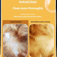Distributeur de savon silencieux de luxe 2024 pour chien, pulvérisateur de shampoing, mignon et multifonctionnel, pour bain moussant pour animaux, utilisation en salle de bain