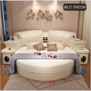 Lüks yatak odası mobilyası setleri akıllı yatak masaj fonksiyonu ile sıcak satış moda modern çok fonksiyonlu yuvarlak yatak - Product Image 2