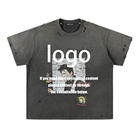 T-shirt unisexe rétro délavé et vieilli, coupe ample, style streetwear, imprimé éclaboussures d'encre, motif graphique vintage, personnalisable pour hommes et femmes