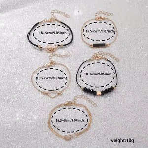 Luxuriöse Damen-Quarzuhr im neuen Stil mit Perlen-Lederarmband, 6-teiliges Set, 32mm Glaszifferblatt, Zeiger, 16mm Legierungsgehäuse, für den Außenhandel - Product Image 4