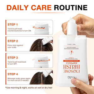 Suero Capilar con Exosomas de Marca Privada, Cafeína y Pantenol, Aplicador con Cepillo, Ampolla Revitalizante para el Cuero Cabelludo, para Todo Tipo de Cabello - Product Image 5