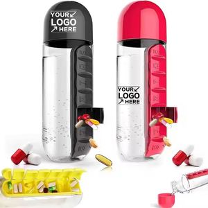 กล่องใส่ยาพลาสติกแบบกันรั่ว ปลอดสาร BPA ทนทาน ใช้ได้ทุกวัน พกพาสะดวก เหมาะสำหรับการเดินทาง ฟิตเนส และจัดเก็บยาอเนกประสงค์ - Product Image 1