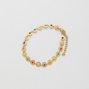 Collier soleil YF3423, nouveau, plaqué or 18 carats, étanche, sans ternissement, en acier inoxydable, été, hawaïen, coloré, émail coulant - Product Image 3